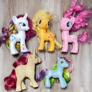 My Little Pony Lot: Mane 6, G1 Moondancer, Dolls, Plush, Celestia, Combs + More